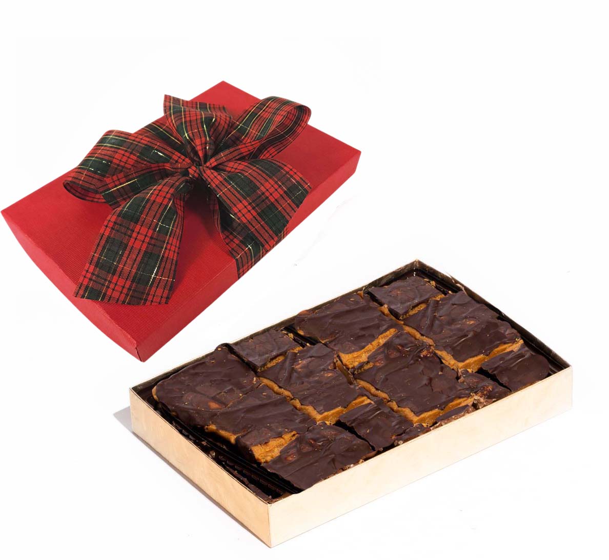 Holiday Chocolate Peanut Butter Pillows Gift Box