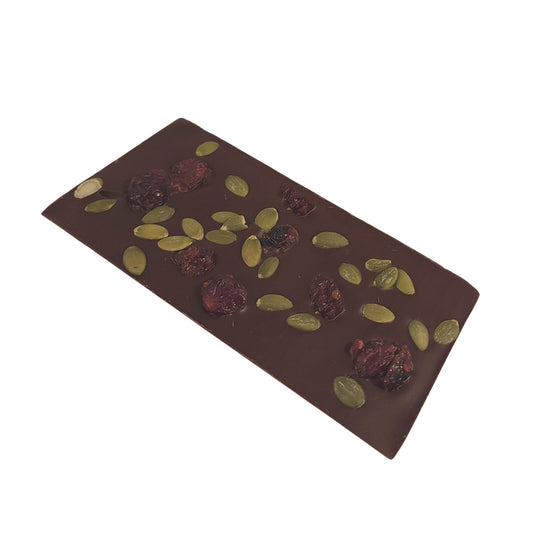 Artisan Cranberry Pepita Bar Dark Chocolate