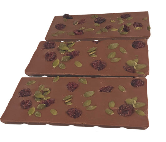 Artisan Cranberry Pepita Bar Milk Chocolate